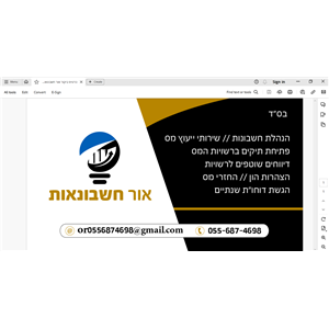 אור חשבונאות - תמונה